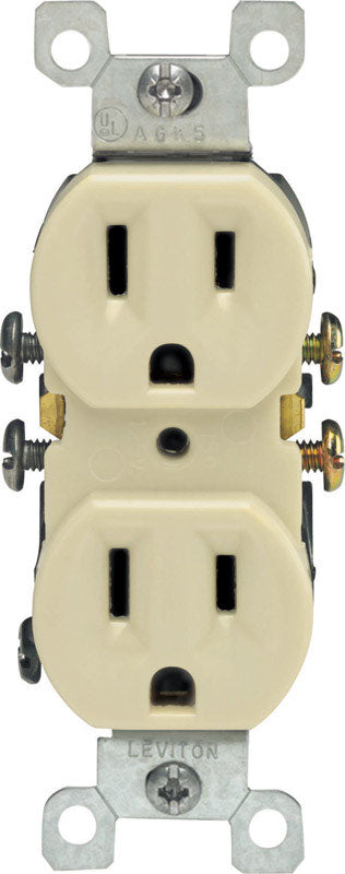 LEVITON - Leviton 15 amps 125 V Duplex Ivory Outlet 5-15R 1 pk - Case of 10 [05320-ICP]