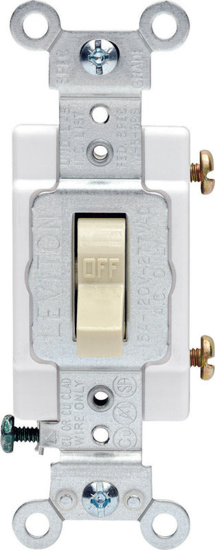 LEVITON - Leviton 15 amps Single Pole Toggle AC Quiet Switch Ivory 1 pk [CS115-2IS]