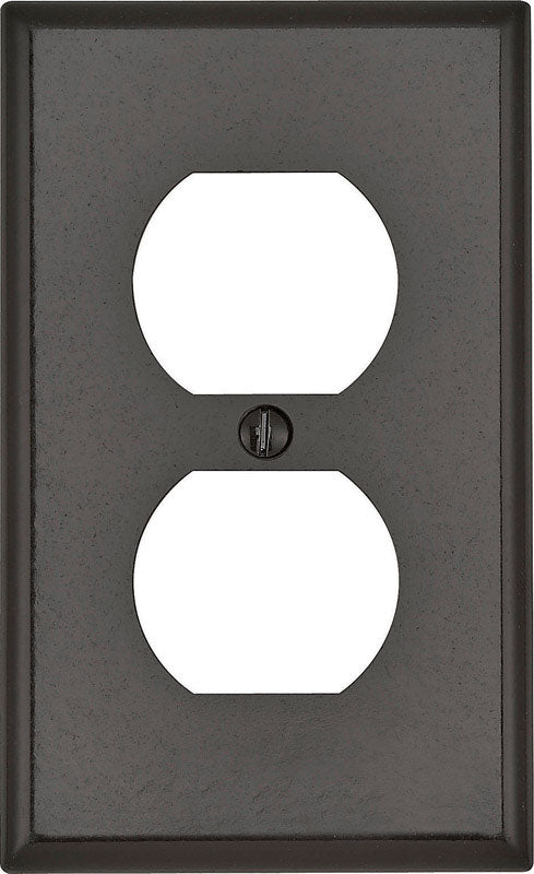 LEVITON - Leviton Brown 1 gang Thermoset Plastic Duplex Wall Plate 1 pk - Case of 25 [85003-000]