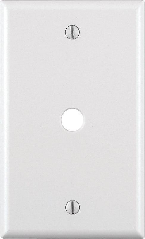 LEVITON - Leviton White 1 gang Thermoset Plastic Cable/Telco Wall Plate 1 pk - Case of 25 [88013-000]