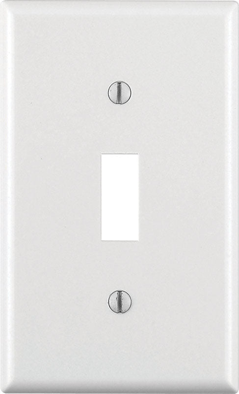 LEVITON - Leviton White 1 gang Thermoset Plastic Toggle Wall Plate 1 pk - Case of 20 [88001-000]