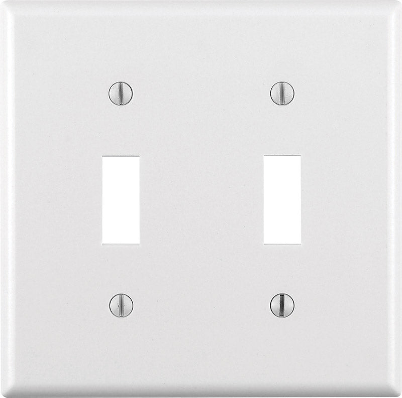 LEVITON - Leviton White 2 gang Thermoset Plastic Toggle Wall Plate 1 pk - Case of 25 [88009-000]