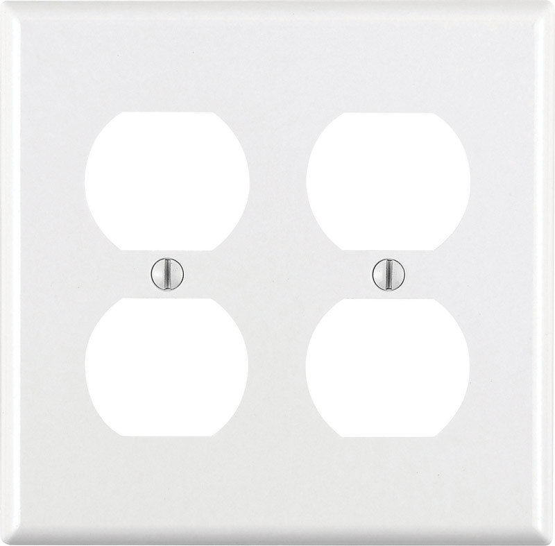 LEVITON - Leviton White 2 gang Thermoset Plastic Duplex Wall Plate 1 pk - Case of 25 [88016-000]