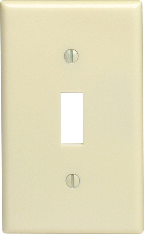 LEVITON - Leviton Ivory 1 gang Thermoset Plastic Toggle Wall Plate 1 pk - Case of 20 [86001-000]