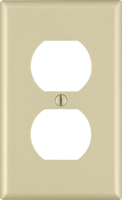 LEVITON - Leviton Ivory 1 gang Thermoset Plastic Duplex Wall Plate 1 pk - Case of 20 [86003-000]