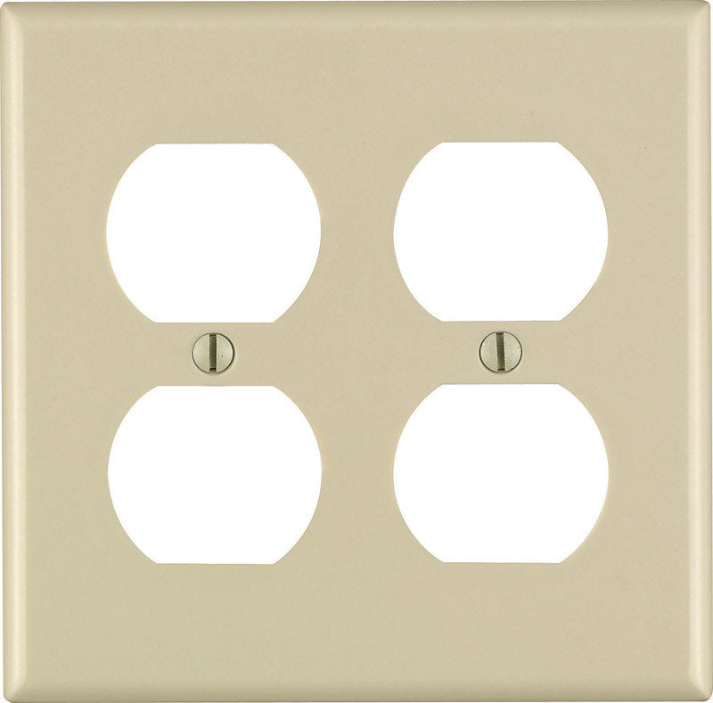 LEVITON - Leviton Ivory 2 gang Thermoset Plastic Duplex Wall Plate 1 pk - Case of 25 [86016-000]