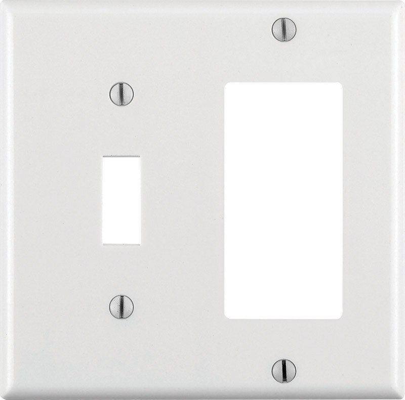 LEVITON - Leviton Decora White 2 gang Thermoset Plastic Decorator/Toggle Wall Plate 1 pk - Case of 25