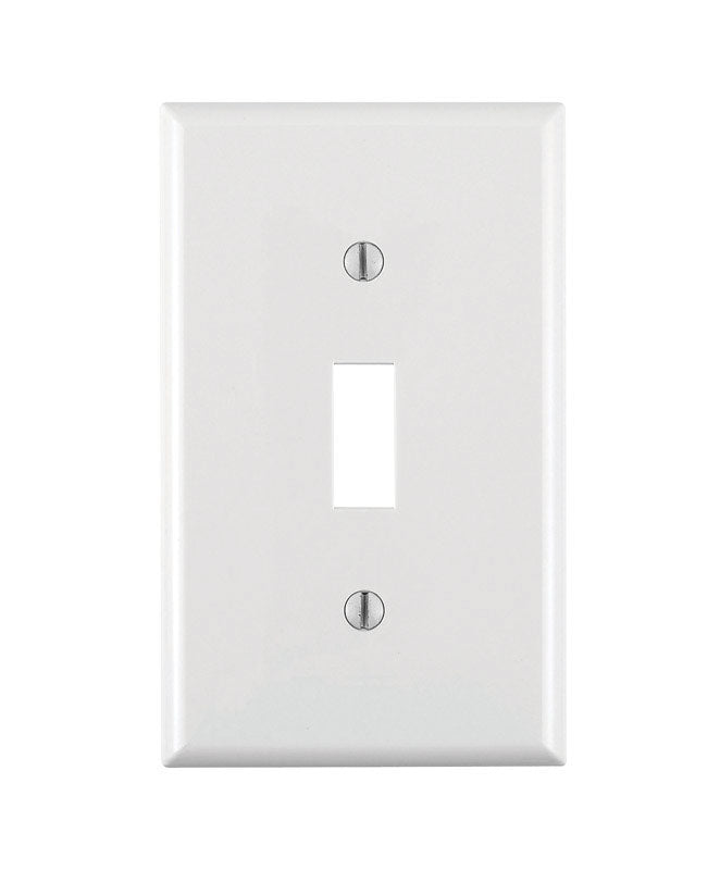 LEVITON - Leviton White 1 gang Thermoplastic Nylon Toggle Wall Plate 1 pk - Case of 20 [80701-00W]