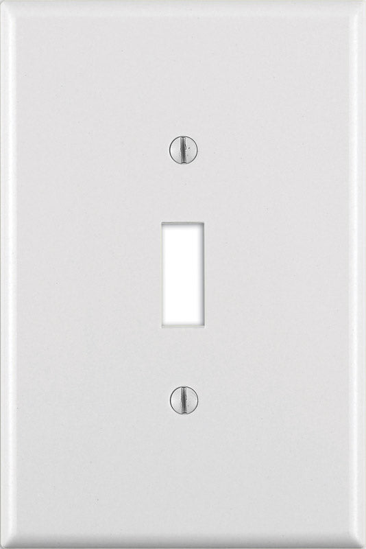 LEVITON - Leviton White 1 gang Thermoset Plastic Toggle Wall Plate 1 pk - Case of 25 [88101-000]