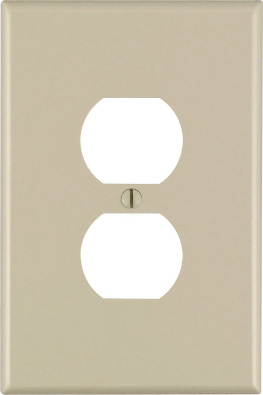 LEVITON - Leviton Ivory 1 gang Thermoset Plastic Duplex Wall Plate 1 pk - Case of 25 [86103-000]