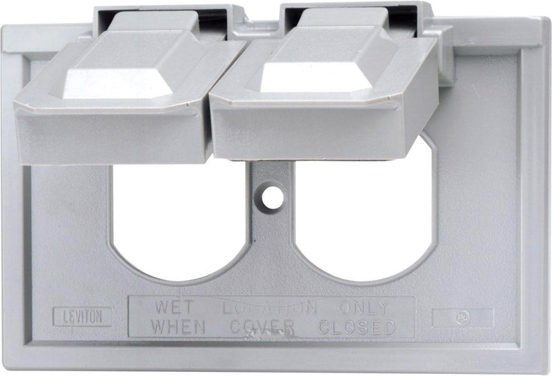 LEVITON - Leviton Rectangle Thermoplastic 1 gang Weatherproof Cover [04976-0GY]