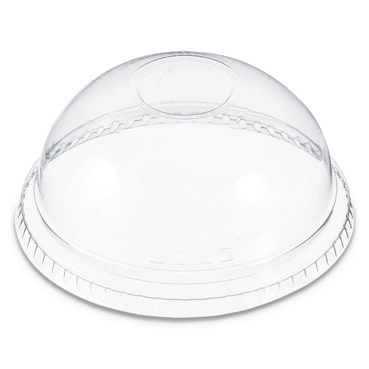 Dart - Plastic Dome Lid, No-Hole, Fits 9 oz to 22 oz Cups, Clear, 100/Sleeve, 10 Sleeves/Carton