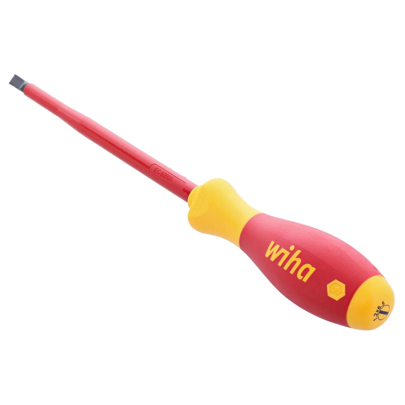 Wiha Insulated SoftFinish Slotted Screwdriver 6.5mm (1/4") x 150mm