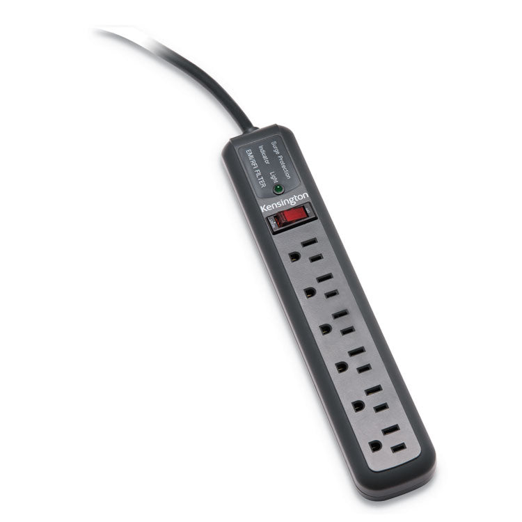 Kensington - Guardian Surge Protector, 6 AC Outlets, 15 ft Cord, 540 J, Gray