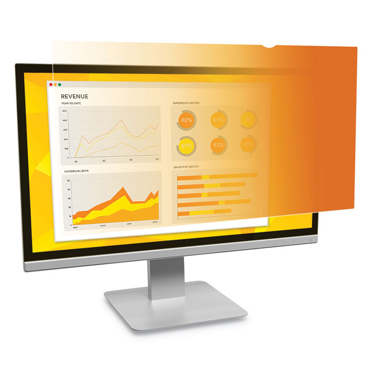 3M - Gold Frameless Privacy Filter for 21.5" Widescreen Flat Panel Monitor, 16:9 Aspect Ratio