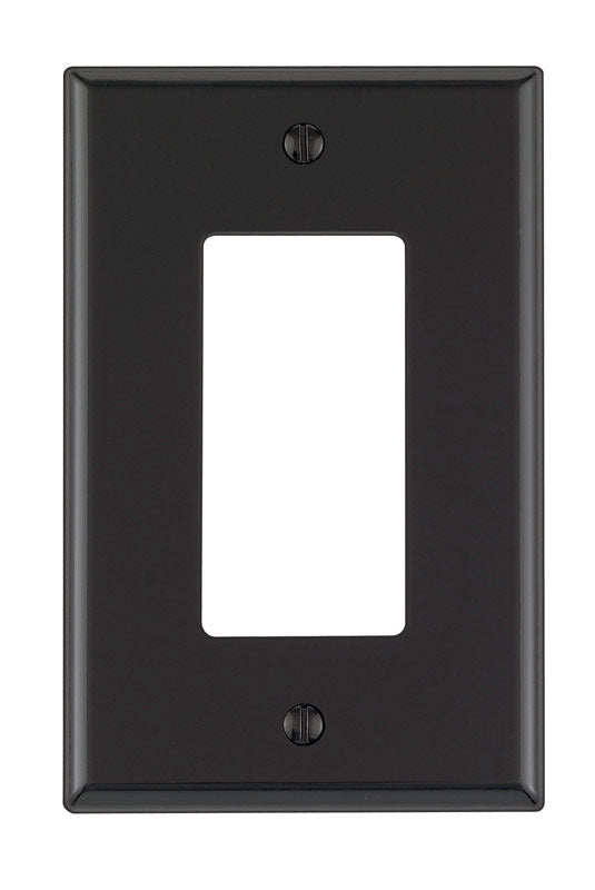 LEVITON - Leviton Black 1 gang Nylon Decorator Wall Plate 1 pk