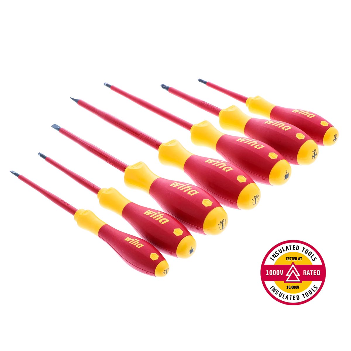 Wiha Insulated SoftFinish Screwdriver Set (7 Piece Set)