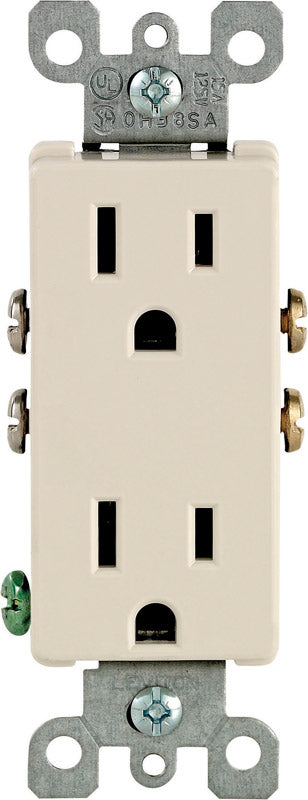 LEVITON MFG. - Leviton Decora 15 amps 125 V Duplex Light Almond Outlet 5-15R 1 pk [05325-0TS]