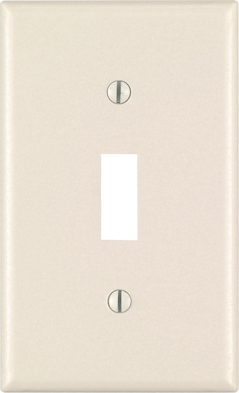 LEVITON - Leviton Light Almond 1 gang Thermoset Plastic Toggle Wall Plate 1 pk [78001-000]