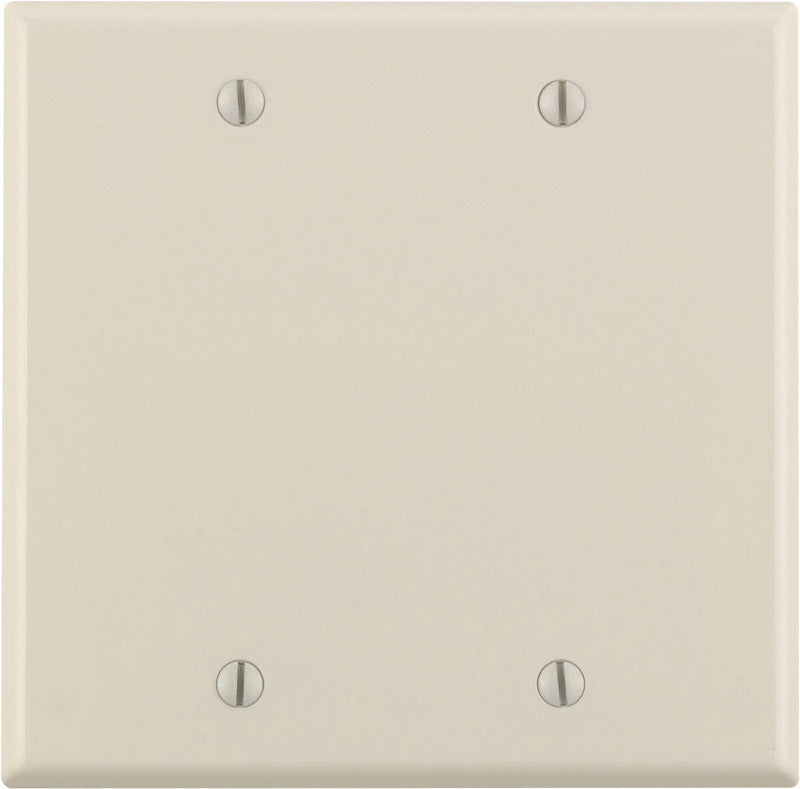 LEVITON - Leviton Almond 2 gang Thermoset Plastic Blank Wall Plate 1 pk