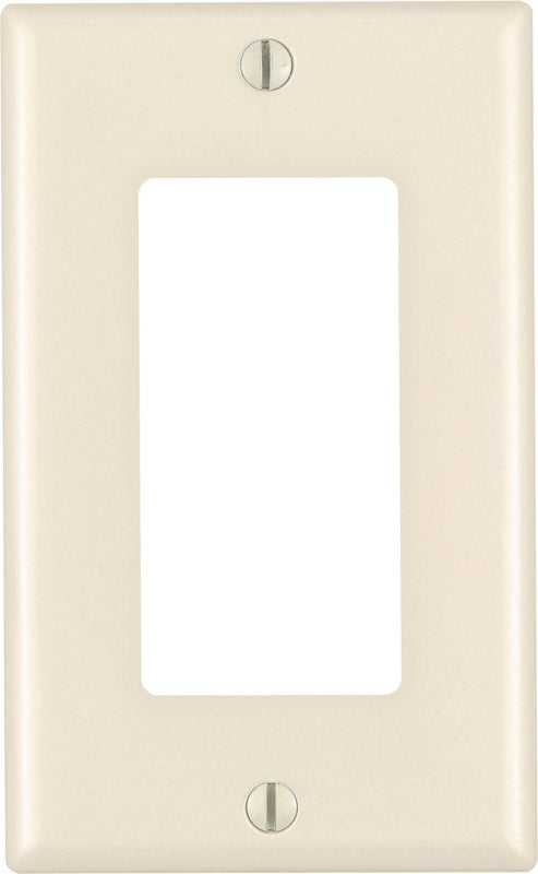 LEVITON MFG. - Leviton Decora Almond 1 gang Thermoset Plastic Decorator Wall Plate 1 pk