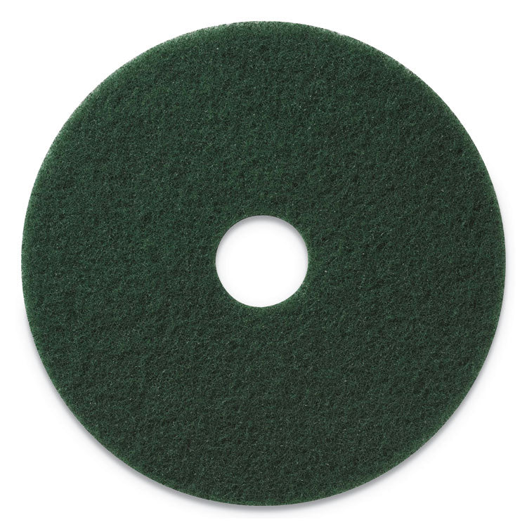 Americo - Scrubbing Pads, 17" Diameter, Green, 5/Carton