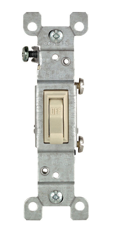 LEVITON - Leviton CO/ALR 15 amps Toggle Switch Ivory 1 pk [02651-02I]