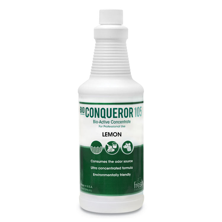 Fresh Products - Bio Conqueror 105 Enzymatic Odor Counteractant Concentrate, Citrus, 32 oz Bottle, 12/Carton