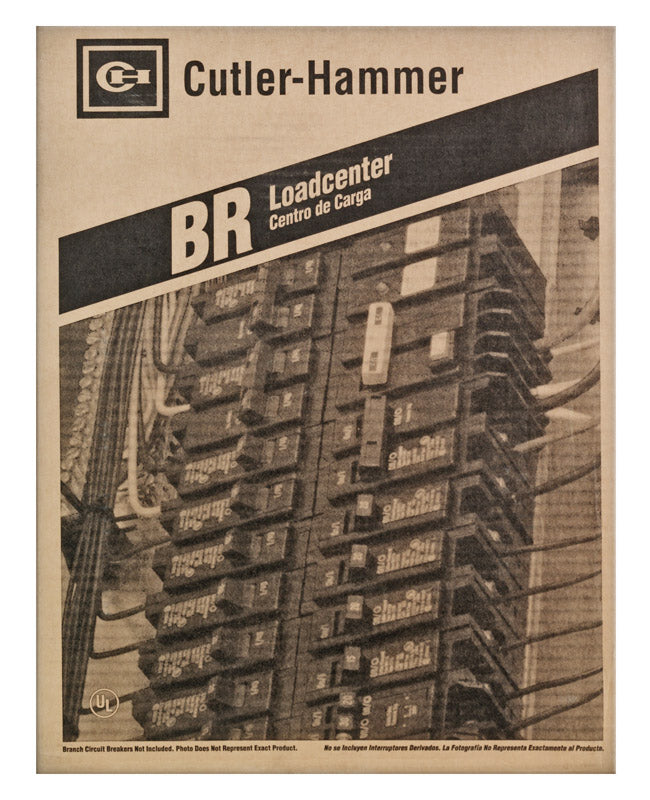 TYPE BR - Eaton 100 amps 120/240 V 12 space 20 circuits Combination Mount Main Breaker Load Center