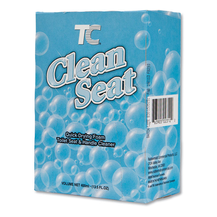 Rubbermaid Commercial - TC Clean Seat Foaming Refill, Unscented, 400mL Box, 12/Carton