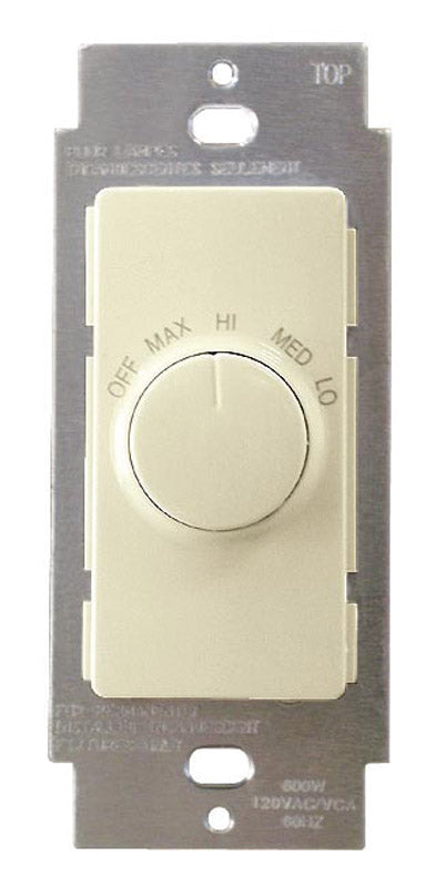 LEVITON MFG. CO. - Leviton 1.5 amps Rotary Fan Control Ivory 1 pk