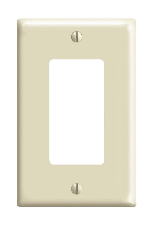 LEVITON MFG. CO. - Leviton Ivory 1 gang Thermoset Plastic Decorator Wall Plate 1 pk [80601-00I]