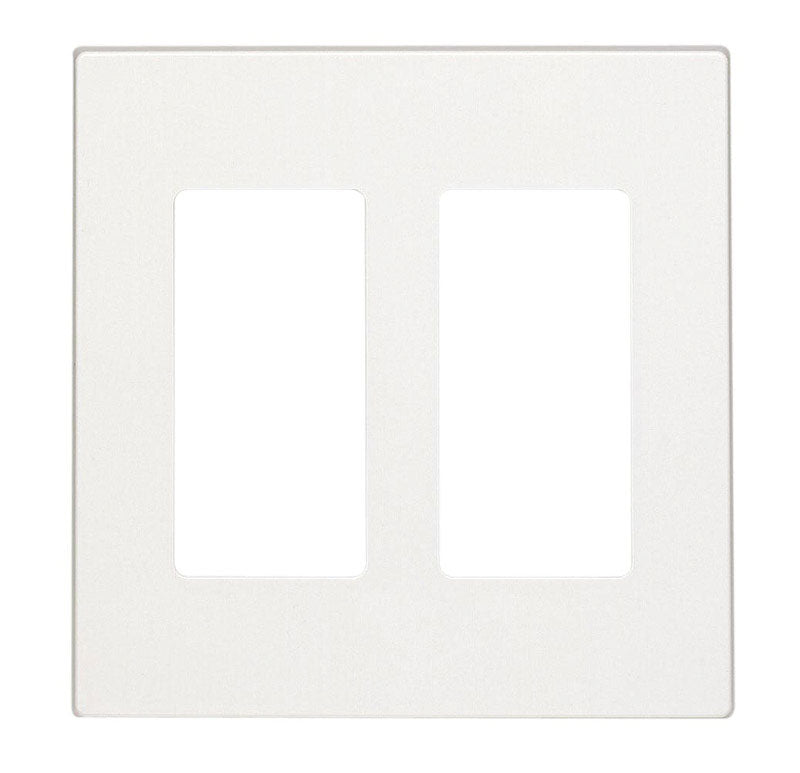 LEVITON MFG. CO. - Leviton Decora White 2 gang Polycarbonate Decorator Wall Plate 1 each