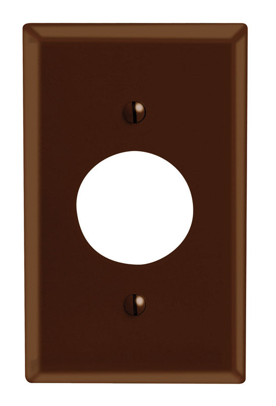 LEVITON - Leviton Brown 1 gang Plastic Outlet Wall Plate 1 pk