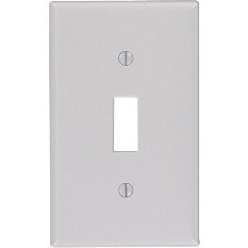 LEVITON MFG. CO. - Leviton Gray 1 gang Thermoset Plastic Toggle Wall Plate 1 pk - Case of 25