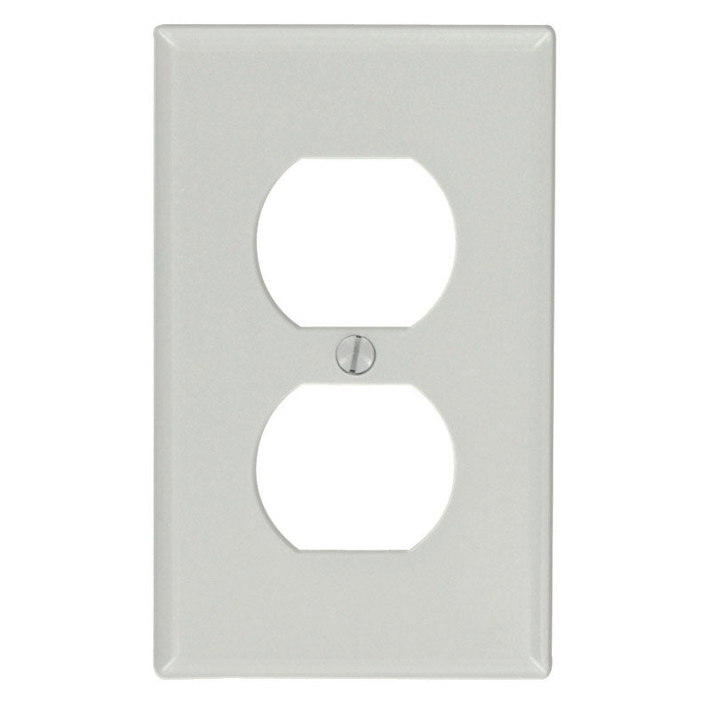 LEVITON MFG. CO. - Leviton Gray 1 gang Thermoset Plastic Duplex Wall Plate 1 pk - Case of 25