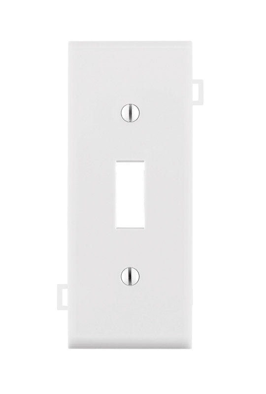 LEVITON MFG. CO. - Leviton White 1 gang Thermoplastic Nylon Toggle Wall Plate 1 pk [0PSC1-00W]