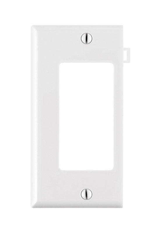 LEVITON MFG. CO - Leviton White 1 gang Thermoplastic Nylon Decorator Sectional End Wall Plate 1 pk