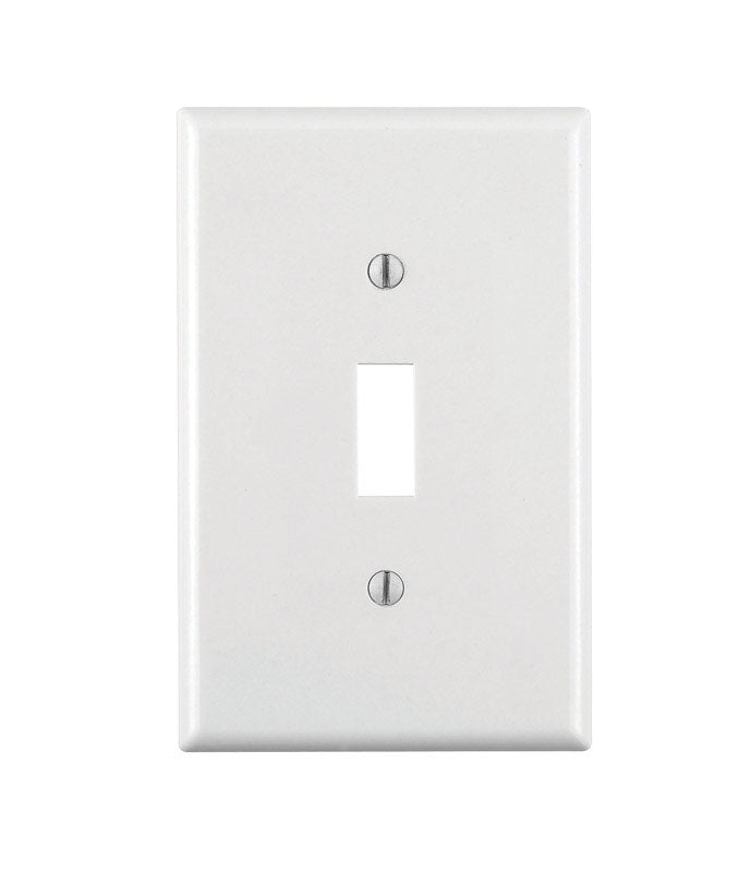 LEVITON MFG. CO. - Leviton White 1 gang Thermoset Plastic Toggle Wall Plate 1 pk - Case of 20 [80501-00W]