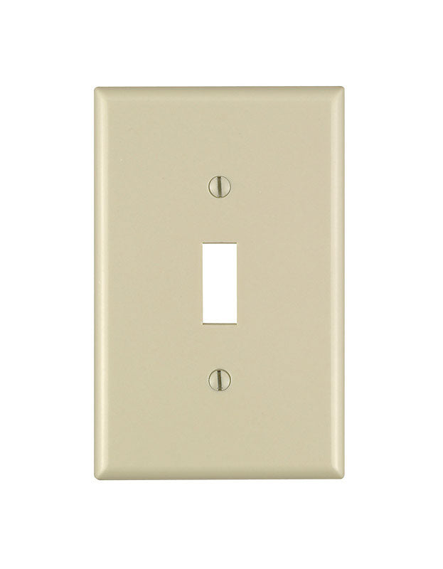 LEVITON MFG. CO. - Leviton Ivory 1 gang Thermoset Plastic Toggle Wall Plate 1 pk - Case of 20 [80501-00I]