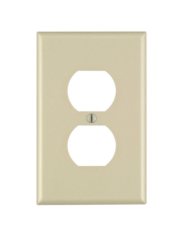 LEVITON MFG. CO. - Leviton Ivory 1 gang Plastic Duplex Wall Plate 1 pk - Case of 20