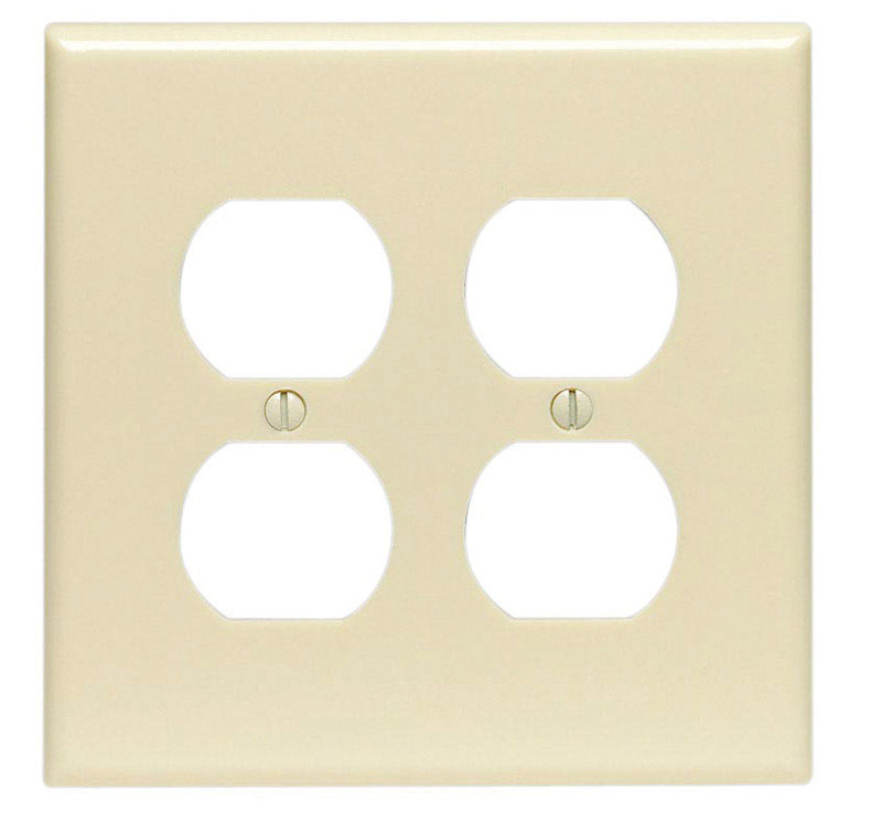 LEVITON MFG. CO. Leviton Ivory 2 gang Thermoset Plastic Duplex Wall