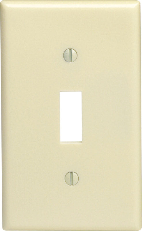 LEVITON MFG. CO. - Leviton Ivory 1 gang Thermoset Plastic Toggle Wall Plate 10 pc