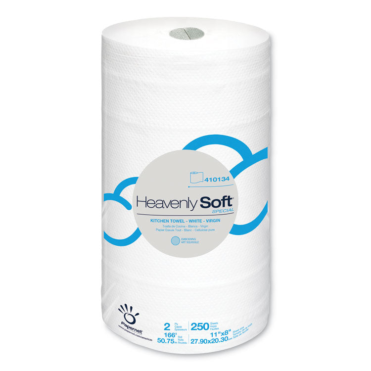 Papernet - Heavenly Soft Kitchen Paper Towel, Special, 2-Ply, 11" x 167 ft, White, 12 Rolls/Carton