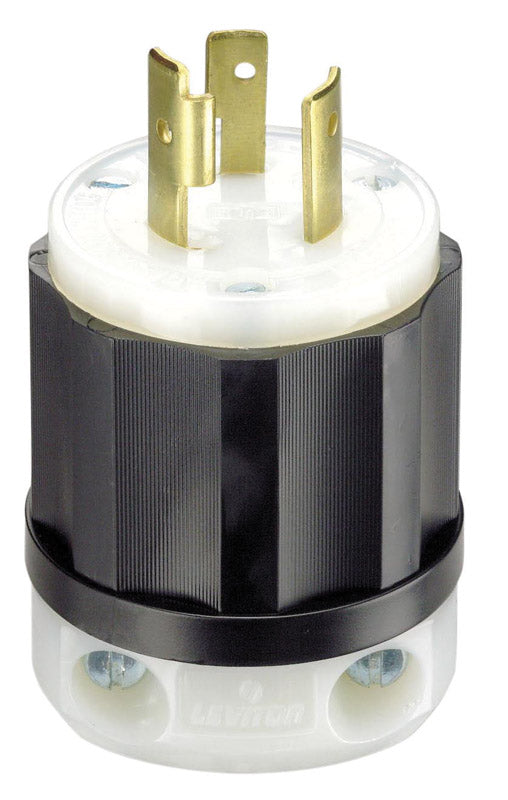 LEVITON - Leviton Industrial Thermoplastic Grounding Locking Plug L6-20P 16-10 AWG 2 Pole 3 Wire