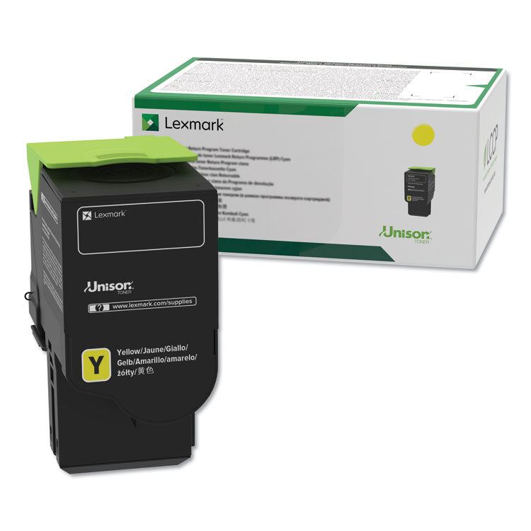 Lexmark - 78C10Y0 Return Program Toner, 1,400 Page-Yield, Yellow