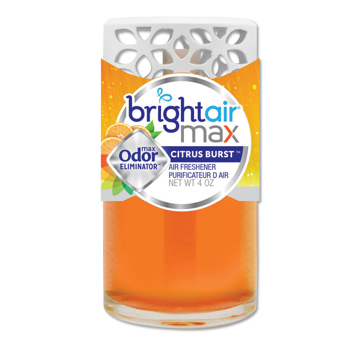 BRIGHT Air - Max Scented Oil Air Freshener, Citrus Burst, 4 oz, 6/Carton