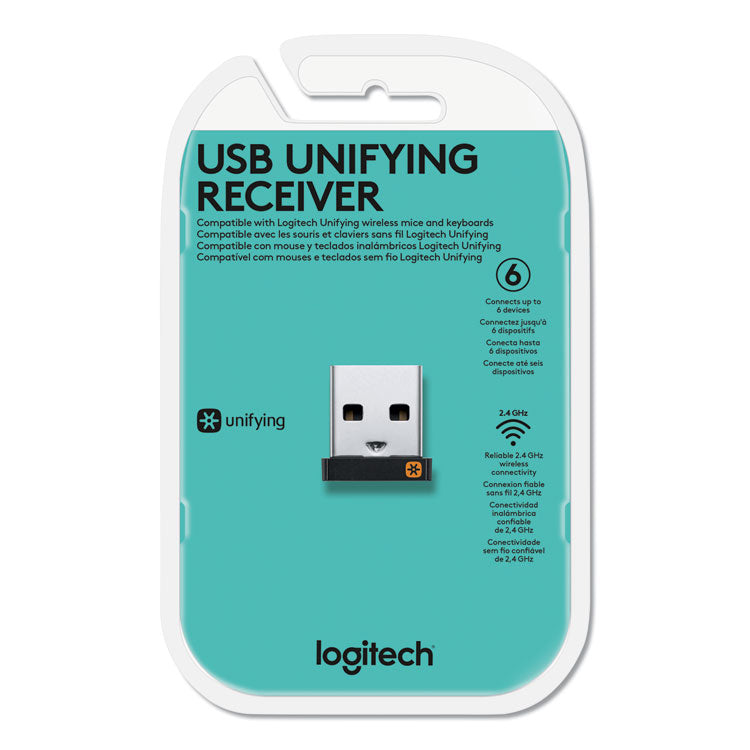 Logitech - USB Unifying Receiver, Black