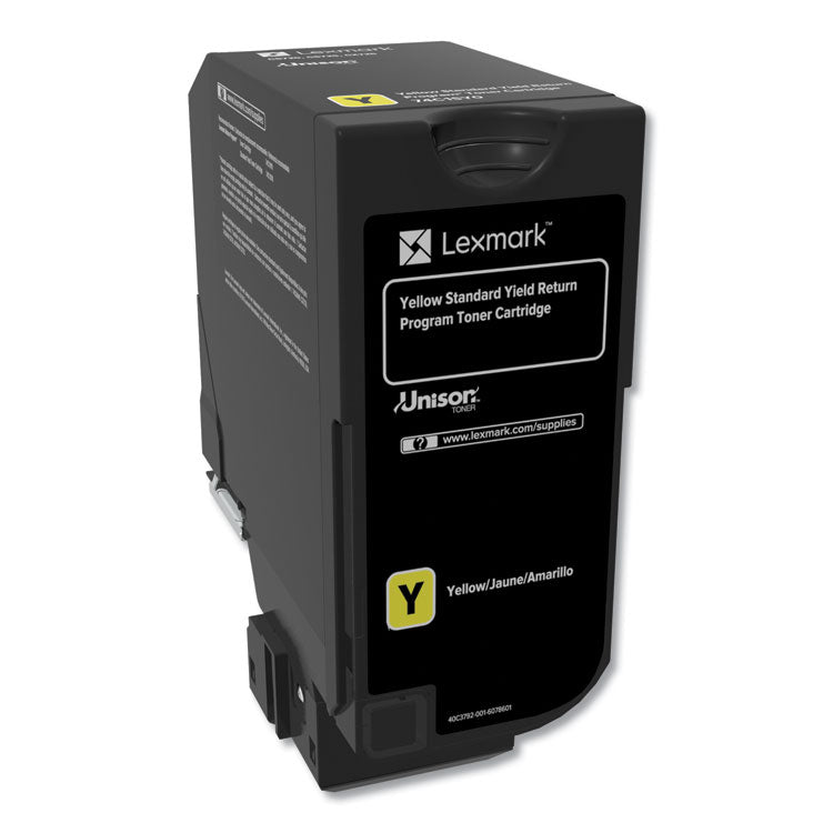 Lexmark - 74C1SY0 Return Program Toner, 7,000 Page-Yield, Yellow