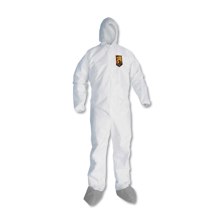 KleenGuard - A45 Liquid and Particle Protection Surface Prep/Paint Coveralls, Medium, White, 25/Carton